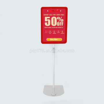 A4 Metal Sign Holder For Wine Store Shelf Display