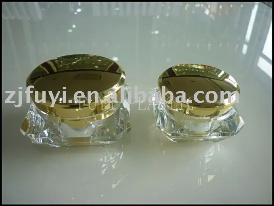 diamond acrylic cosmetic cream bottle