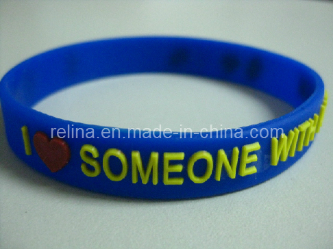 Professional Silk Screen Printing Silicone Wristband (S-09)