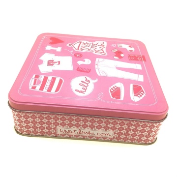 Dadi Square Gift Tin Box Box en métal 210 * 210 * 60 mm