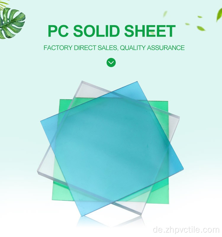 1 mm festes Polycarbonatblatt zum Verkauf