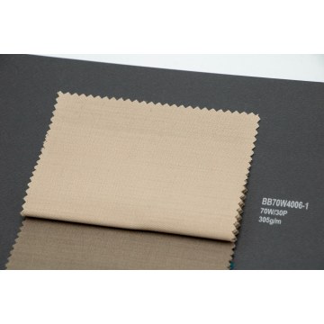Beige 70% Wool Fabric