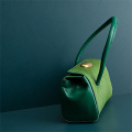 Cowhide and Horsehair Green Noble Handbag