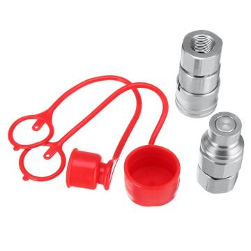 Quick Connect Coupler for 1/2" NPT Thread: Skid Steer Loader Attachment for Hydraulic Hose Connection
