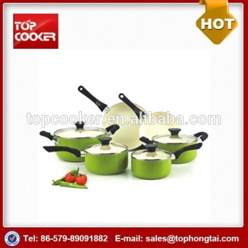 Easy-clean Ceramic Coating Forged Aluminum Cookware Set