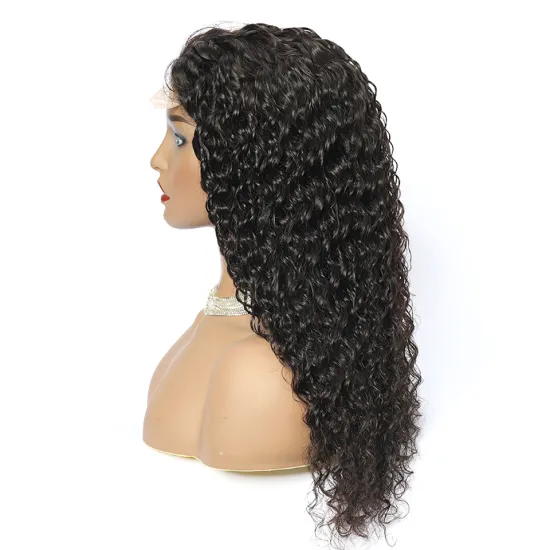 Hot Sale Wet And Wavy Lace Closure  Wig Wholesale 150% 180% Density Long Transparent Swiss Water Wave 4X4 Pre-pluck Lace Wig