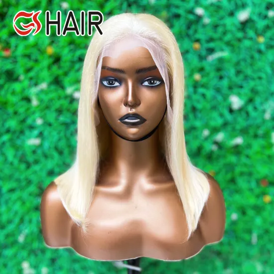GS Cheap Blonde Human Hair Bob Wigs 13x4 Lace Front Wholesale