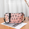 Früherer Fall 2021 Neue flexible flexible Faltlaser-Diamant-Tasche Mode Einfache Kreuz Frauen-modische Sing