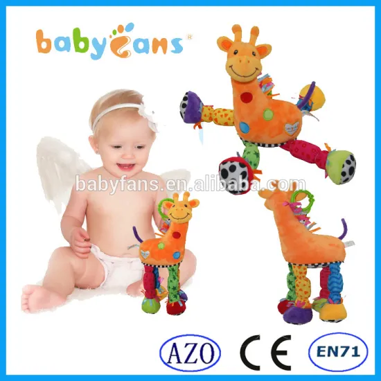 Babyfans Stuffed Plush Rattle Lovely Giraffe Shape Soft Baby Plush Toy
