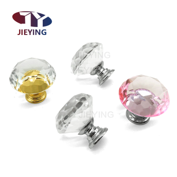 Jieying Gold Diamond Crystal 30mm Cabinet Door Handle