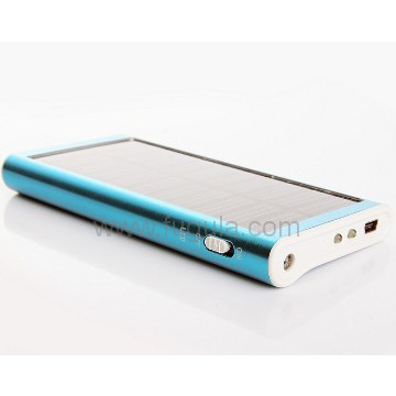 3.7V 2600mAh solar charger with aluminum alloy cover