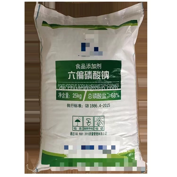 Lebensmittelqualität 68% Natriumhexametaphosphat shmp für Saft