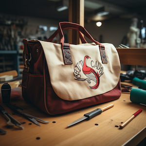 Embroidery logo on tool bag