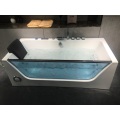 Bañera independiente de vidrio templado con masaje Whirlpool