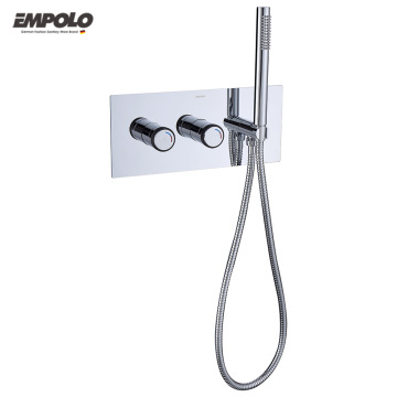 Concealed Chrome Push Button Shower Valve with Diverter