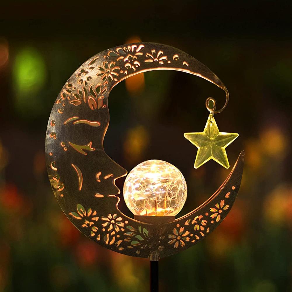 Solar Moon Lantern for Patio Lawn Decorations