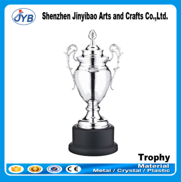 creative design silver plating trophy black base silver trophy for commemorative