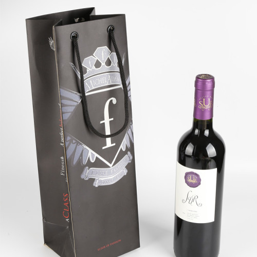 Printed Bottle Paper Wine Gift Carry Bags