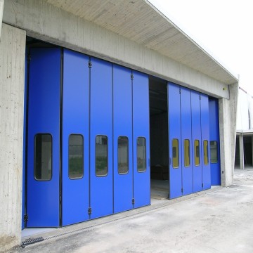 Home Designs Exterior Safety Hangar Sliding Folding Door