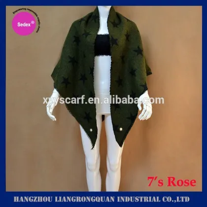 hangzhou factory new design double face cashmere triangle head scarf