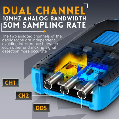 FNIRSI Handheld Digital Oscilloscope & Multimeter - Three-in-One Dual-Channel Instrument