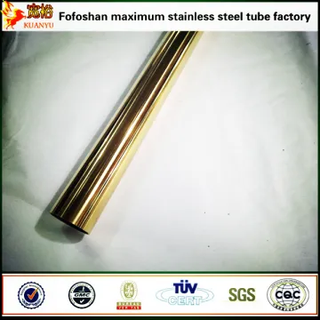 316 gold polishing coloring stainless steel tube decorative tubes for handrails