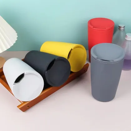Wheat Straw Portable Travel Thermos Cup with Lid