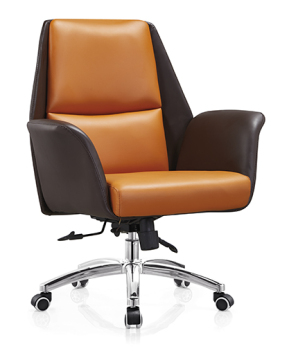 Modern Orange CEO Ripple Black Leather Executive Chair by Top Office Furniture Manufacturers