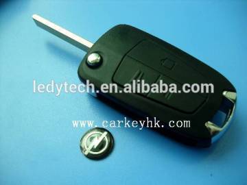 Original Opel 3 buttons modified flip remote key cover key case shell with HU100 blade