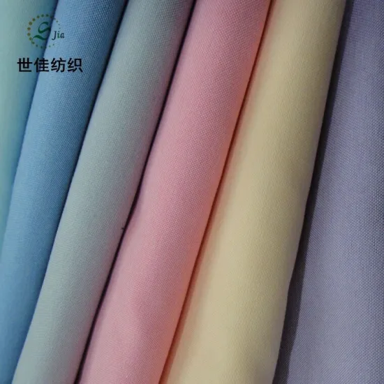 poly cotton piece dyed oxford garment fabric CVC dyed fabric