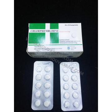 Comprimidos de clorofenamina 4 mg