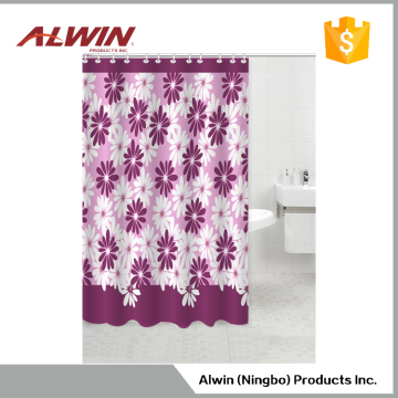 Colorul Polyester hotel printing shower curtain 9057