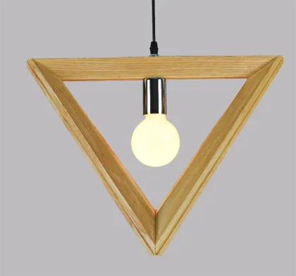 Nordic Simple Wood Triangle Lamps for Bedroom Indoor Lighting