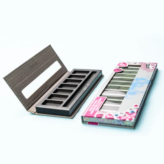 Custom Empty Eyeshadow Palette Paper Box with Window
