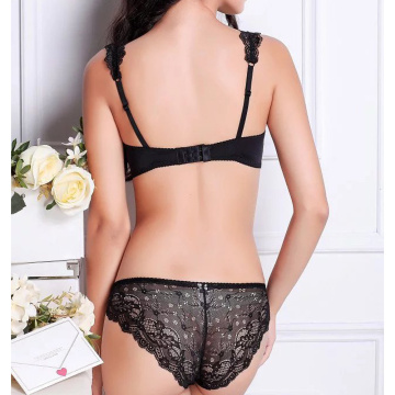 Culotte de soutien-gorge à armatures amovibles en dentelle pour femme