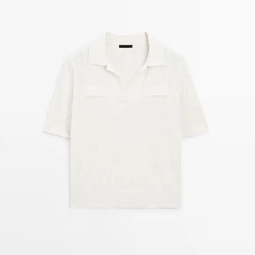 Simpulla da donna per maglia a maglia a maniche corte per polo puro