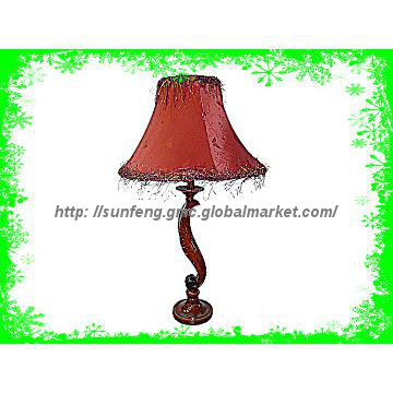 red lamp holder hanging beads next table lamp