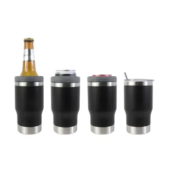 12oz Insulated Stainless Steel Can Cooler with Opener