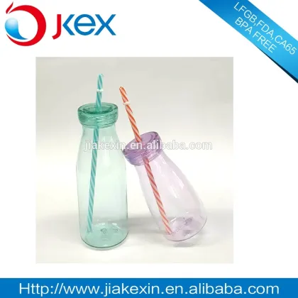 clear bpa free plastic milk bottle