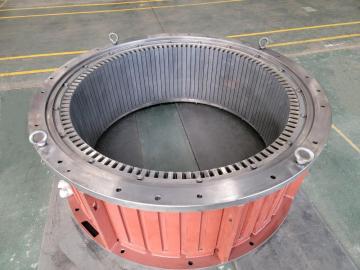Stator core with fame for wind power generator