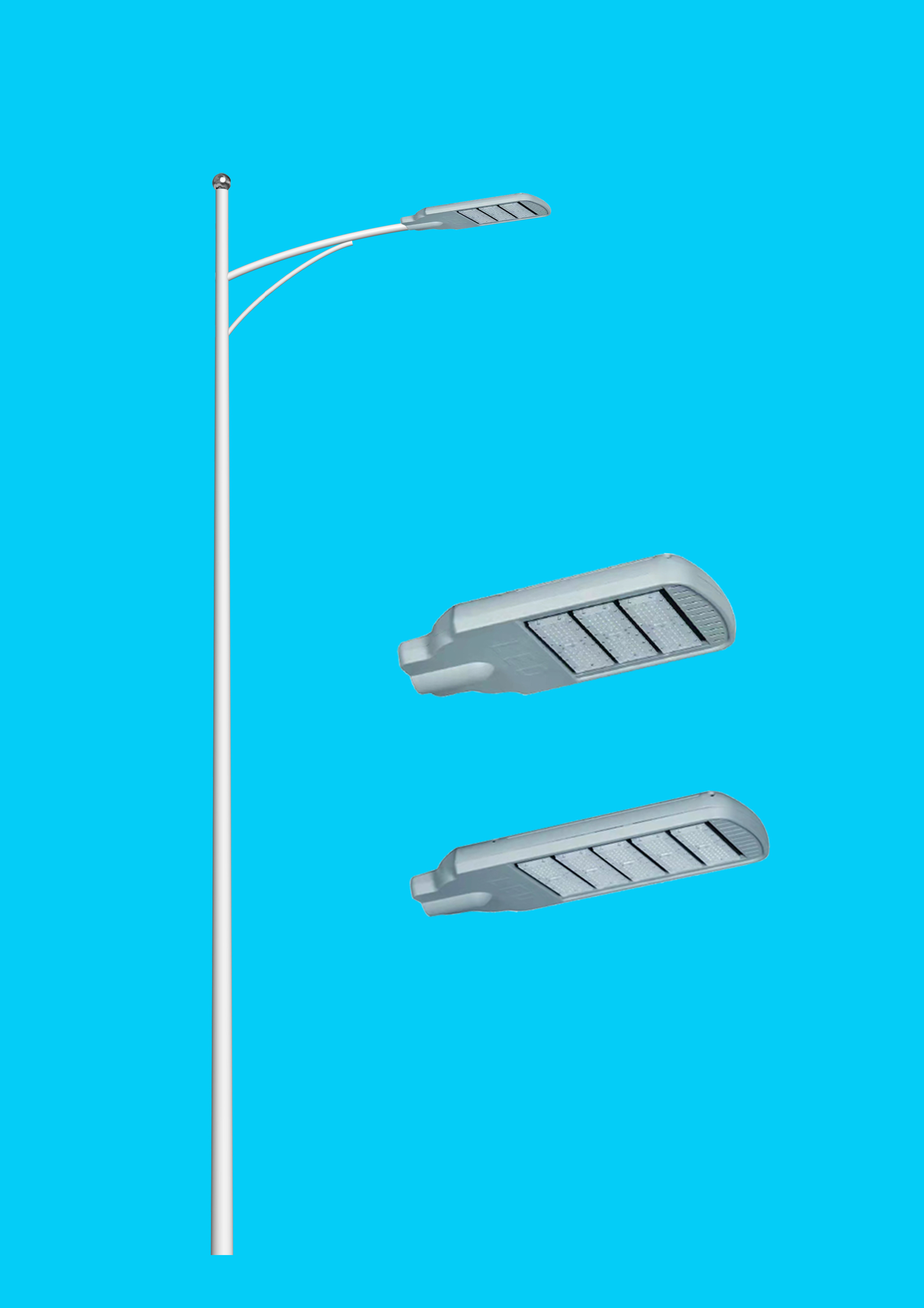 Galvanized lamp pole outdoor square lighting pole