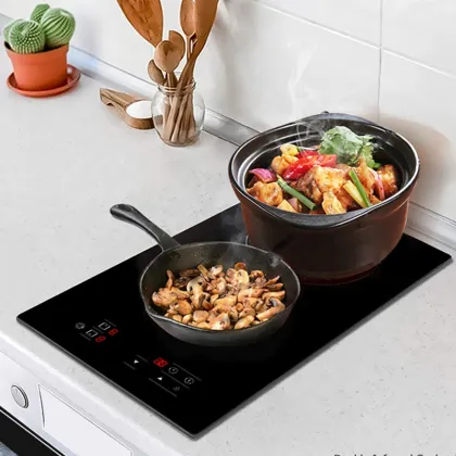 Factory Cheap Quality Electrical Kitchen Appliances: Slim 2 Burner Induction Cooker Hob