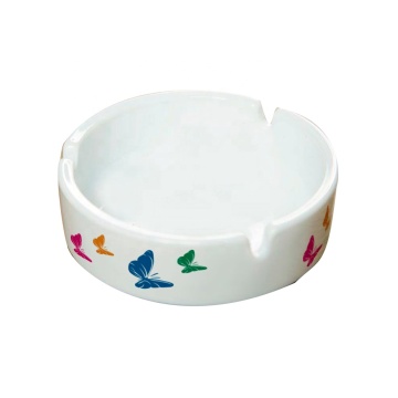Custom Logo Ceramic Round Ash Tray