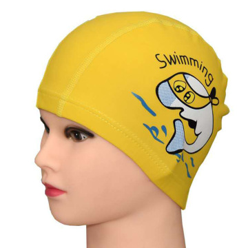 Kids Waterproof Cartoon Printed Swimming Caps