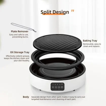 2000W dual-mode electric ceramic stove for BBQ and cooking