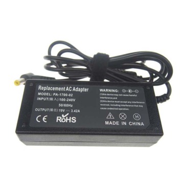 Adaptador de carregador de notebook 19V 3.42A para TOSHIBA