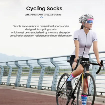 Cycling Socks Stripe Dot Professional Brand Sport Socks Breathable Bicycle Sock Outdoor Racing Running Socks Cycling Sportswear