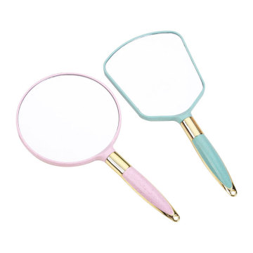 HMU Cute Luxury Hand-held Wholesale Customized Travel Custom Logo Portable Makeup Hand Mirror