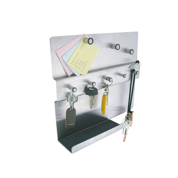 memo board with shelf with 5 key hook