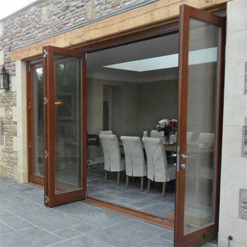 Aluminum Folding Doors with Built-in Shutters